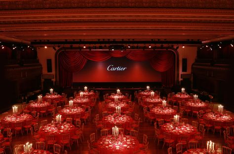 Haute Couture Party Theme, Cartier Store, Cartier Event, James Bond Theme, Corporate Event Design, Orange Party, Stage Set Design, Dinner Event, Red Party