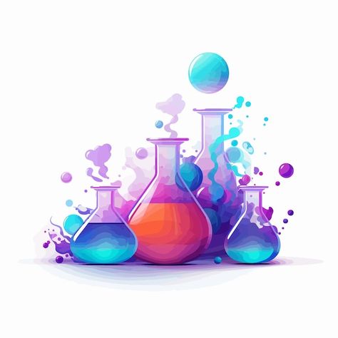 Vector science but with a lot of colorfu... | Premium Vector #Freepik #vector #chemistry #chemist #chemistry-lab #chemical-lab Chemistry Art, Study Chemistry, Chemistry Lab, About Science, Cartoon Wallpaper Iphone, Vector Photo, Cartoon Wallpaper, Wallpaper Iphone, Chemistry