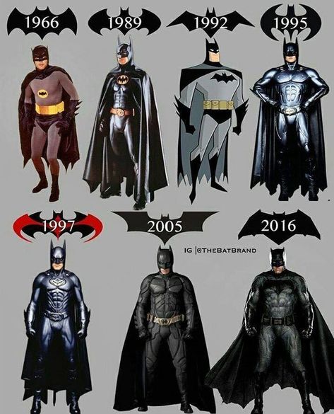 Nuestro murciélago a través de los años 🦇🦇 . . . #dccomics #superman #joker #dc #justiceleague #suicidesquad #harleyquinn #wonderwoman #batmanvsuperman #dcuniverse #thejoker #gotham #brucewayne #comics #benaffleck #dceu #thedarkknight #marvel #robin #thabatman Evolution Of Batman, Superhero Drawings, Batman History, 1990s Movies, Coat Blouse, Keaton Batman, Batman Vs Joker, Batman Drawing, Batman And Batgirl