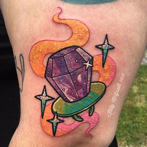 Ring pop! 💜 Thank you Julie! Pop Tattoo, Candy Tattoo, 90s Tattoos, Kitten Tattoo, Tato Dengan Makna, Colorful Tattoo, Instagram Ring, Anatomical Heart Tattoo, Insect Tattoo