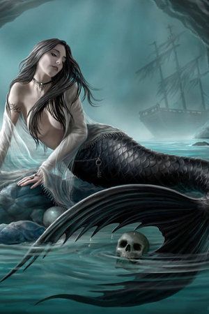 Evil Mermaids, Tattoo Mermaid, Orishas Yoruba, Art Vampire, Dark Mermaid, Dengeki Daisy, Mermaid Artwork, Fantasy Mermaids, Siren Mermaid