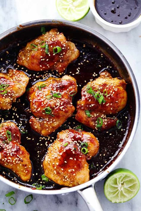 Sticky Asian Glazed Chicken - The Recipe Critic Asian Glazed Chicken, Honey Sesame Chicken, Salad Buah, Sticky Chicken, The Recipe Critic, Recipe Critic, Asian Sauce, Asian Chicken, Glazed Chicken