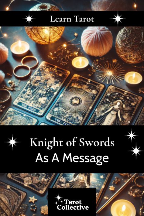 Discover the profound insights of the Knight of Swords as a message in your tarot readings. Uncover its significance, symbolism, and how it can guide you through life's challenges. Dive deep into this powerful card at Tarot Collective. Knight Of Swords, King Of Wands, Empress Tarot Card, Learn Tarot, Daily Tarot Reading, Communication Networks, Daily Tarot, The Knight, Tarot Learning