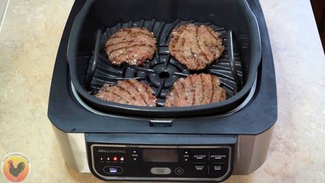 Want to know how to cook hamburgers in the Ninja Foodi Air Fryer? Look no further! In this blog article, we’ll provide you with a simple yet delicious solution to cook juicy and flavorful hamburgers using your Ninja Foodi Air Fryer. No need to worry about complicated techniques or lengthy cooking times. With just a […] The post Effortless Burger Delights: Cook Hamburg... Grill Hamburgers, Air Fry Bacon, Cooking Burgers, Power Air Fryer Xl, Ninja Foodi Grill, How To Cook Hamburgers, Hamburger Patty, How To Cook Burgers, Crispy Fry