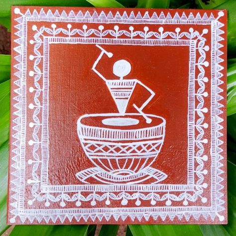 Tribal art of Maharashtra Warli Warli Art Motifs, Worli Painting On Fabric, Warli Paintings Easy, Warli Art Border Design, Warli Art Easy, Rajasthan Painting, Pattachitra Art, Warli Paintings, Worli Painting