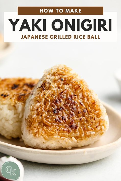 Yaki Onigiri (Grilled Rice Balls) | 焼きおにぎり - Okonomi Kitchen Yaki Onigiri Recipe, Grilled Rice Balls, Okonomi Kitchen, Yaki Onigiri, Onigiri Recipe, Grilled Rice, Japanese White, Rice Ball, Rice Balls