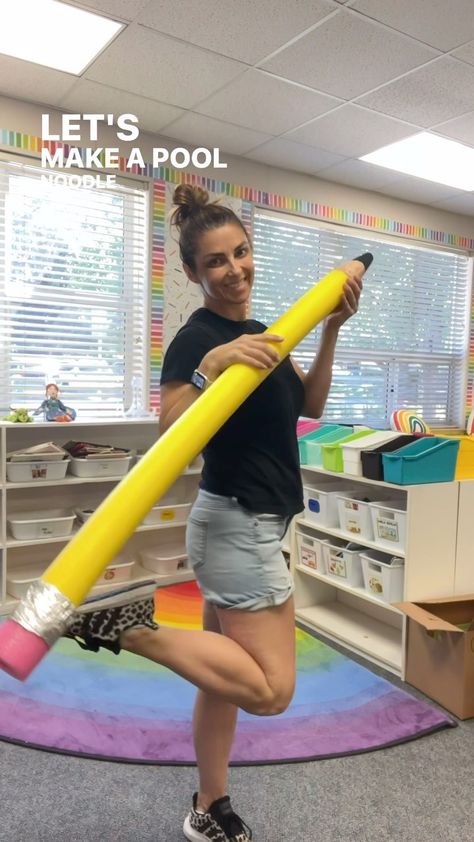 Mrs. B | Sharing how I made these adorable pool noodle crayons again because someone just asked me about them today. I love they add character and… | Instagram Pool Noodle Crayons, Rainbow Theme Classroom, Making Crayons, Diy Classroom Decorations, Diy Pencil, Kids Ministry, Class Decor, Classroom Art, Pool Noodle