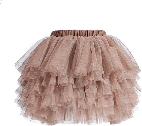 Amazon.com: Tutu Skirt for Baby Girl Toddler 6 Layered Tulle Skirts 1-8T Light Tan: Clothing, Shoes & Jewelry Toddler Christmas Photoshoot, Tulle Skirts, Layered Tulle Skirt, Baby Tutu, Girl Toddler, Tulle Tutu, Diva Fashion, Yellow Purple, Tutu Skirt