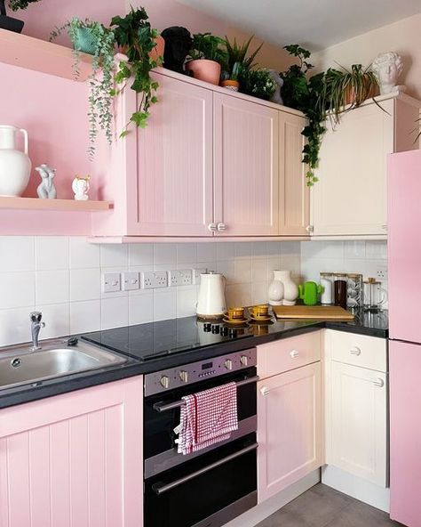 Goth House, Kitchen Sanctuary, Room Inspired, Diy Herb Garden, Ideas Decoracion, Pink Palette, Pink House, Pink Home Decor, Apartment Decor Inspiration