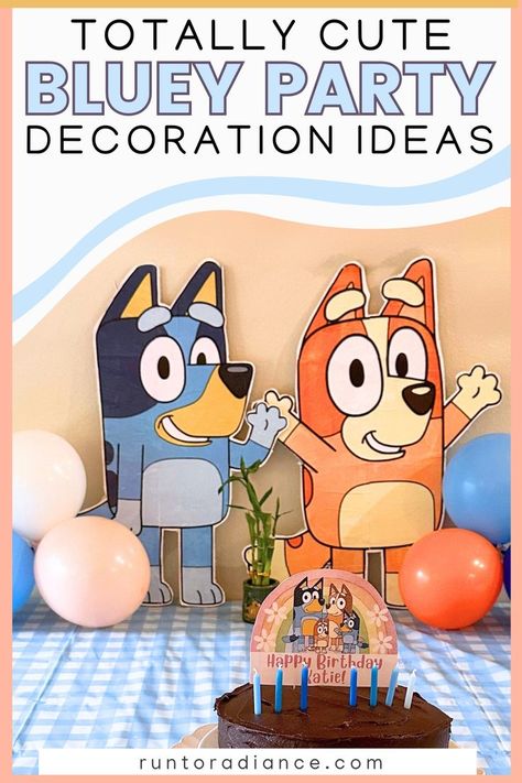 Not sure whether to buy or DIY Bluey birthday decorations for your child’s party? I’ve got easy ideas whether you want to buy or DIY decor like printables, backdrops, yard signs and table decor that work for both boys and girls, including pink options for a fun twist. Save this pin for all the DIY Bluey decor inspiration you need! Diy Bluey Birthday, Bluey Birthday Decorations, Diy Bluey, Bluey Birthday Party Ideas, Bluey Birthday Party, Bluey Party, Bluey Birthday, Food Activities, Birthday Party Tables