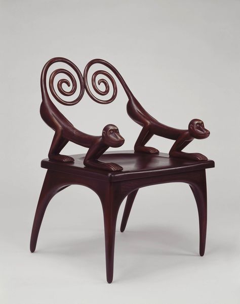 Indelible Inspiration: Judy Kensley McKie - FineWoodworking Quirky Furniture, Funky Chairs, Unusual Furniture, Room Furniture Design, Gray Dining Chairs, Unique Chair, Furniture Design Living Room, Funky Furniture, Types Of Furniture