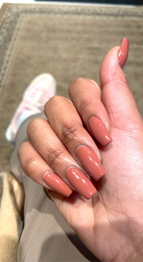 Tan nude manicure on brown skinned female's hand Nail Colour For Brown Skin, Drugstore Nail Polish, Best Nail Polish Brands, Nude Colour, Tanned Skin, Nail Polish Brands, Nail Colour, Best Nail Polish, Nail Polish Designs