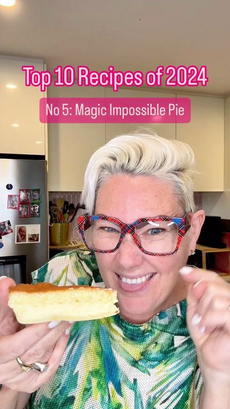 You can follow me @steph_cooks_stuff ❤️ Number 6 of my top ten recipes of 2023! This one is so very easy and very yummy! “Magic… | Instagram Magic Custard Impossible Pie, Magic Custard Pie Recipe, Magic Custard Pie, Magic Pie Recipe, Impossible Custard Pie, Impossible Pie Recipes, Impossible Coconut Pie, Impossible Cake, Custard Pie Recipe