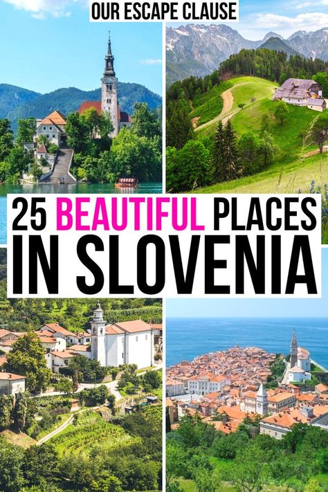 From idyllic lakes to wine country to soaring mountains to beach towns: here are the best places to visit in Slovenia!  beautiful places in slovenia | best places to see in slovenia | where to go in slovenia | slovenia travel destinations | travel destinations in slovenia | prettiest places in slovenia | slovenia road trip | slovenia travel guide | slovenia vacation ideas | planning a trip slovenia | waterfalls in slovenia | lakes in slovenia | slovenia travel tips | slovenia travel photography Slovenia Travel, Balkans Travel, Eastern Europe Travel, Lake Bled, Europe Travel Guide, Europe Travel Destinations, Europe Travel Tips, Europe Destinations, Beautiful Places To Visit