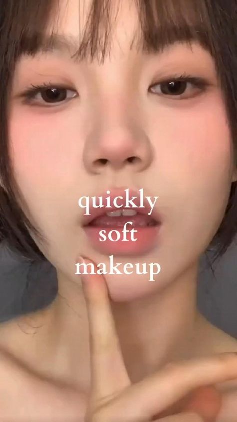 Fresh Makeup Tutorial, Blush Makeup Tutorial, Asian Makeup Tips, Soft Natural Makeup, Mekap Mata, Asian Makeup Tutorials, Korean Makeup Tutorials, Korean Makeup Look, Nose Makeup