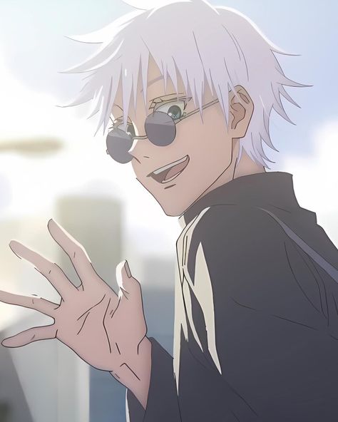 Gojo Satoru, An Anime, White Hair, Jujutsu Kaisen, Anime Character, Jujutsu, A Man, Hair, Anime