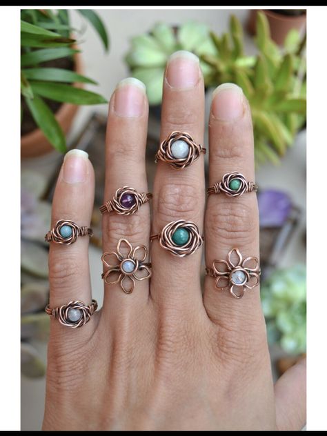 Easy Diy Jewelry To Sell, Diy Anklets, Jewelry To Sell, Abby Road, Diy Wire Jewelry Rings, Diy Jewelry To Sell, Wire Jewelry Rings, Wire Wrapped Stone Jewelry, Wrapped Rings