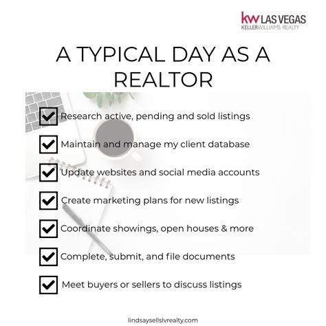 🏡 What Does a Typical Day Look Like for a Real Estate Agent? 📅 From researching listings to showings to negotiations, being a real estate agent means wearing many hats! Here’s a glimpse into a typical day: Morning: Checking emails, scheduling appointments, and preparing for showings. Midday: Touring properties with clients, attending inspections, and making sure everything is on track. Afternoon: Negotiating offers, connecting with new leads, and staying up-to-date on market trends. Evening... Inspection Day Real Estate, How To Be A Good Real Estate Agent, 2025 Intentions, Real Estate Vision Board, Scheduling Appointments, Real Estate Checklist, Real Estate Investing Rental Property, Real Estate Marketing Strategy, Real Estate Training