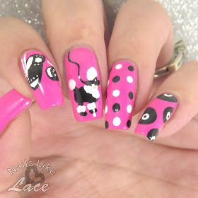 Pink Lady Grease Nails, Grease Nails, 50s Nails, Rockabilly Nails, Pink Ladies Grease, Freehand Painting, Saddle Oxfords, Nail Designs Pictures, Water Marble