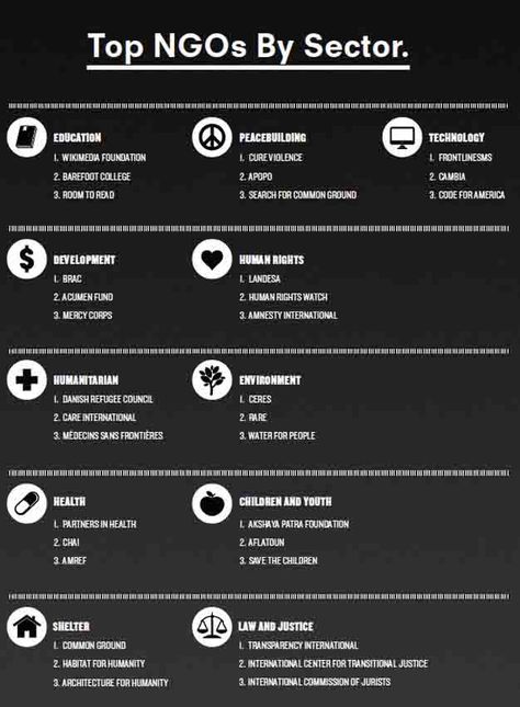 10 Top #NGO from the Global Journal 100 Best List 2013 http://www.miratelinc.com/blog/10-top-ngo-from-the-global-journal-100-best-list-2013/ International Organizations List, Nonprofit Strategic Plan Template, Non Profit Strategic Plan, Nonprofit Startup Checklist, Starting A Non Profit Organizations, Grant Writing Non Profit, Nonprofit Startup, Humanitarian Aid, Non Governmental Organization