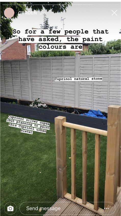 Fence Masters Crafting Your Perfect Garden Boundary Stone Colour Fence, Garden Fence Colours Cuprinol, Fence Paint Colours Cuprinol, Light Fence Colours, Beige Garden Fence, Coloured Garden Fence, Coloured Fence Ideas, Cuprinol Fence Colours, Natural Stone Cuprinol