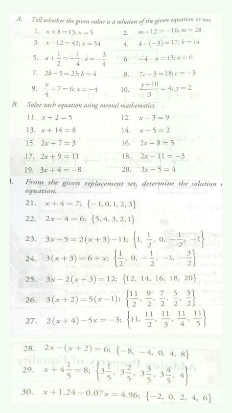 Linear Equations in One Variable Linear Equations In One Variable, School Advice, High School Advice, Linear Equations, Math Questions, Equations, High School, Quick Saves