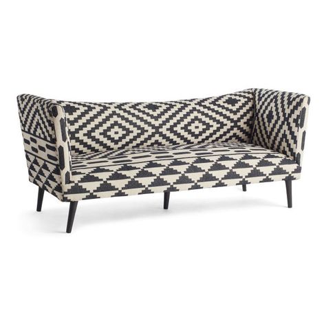 Bridal Rug Sofa Black and White ($2,199) ❤ liked on Polyvore featuring home, furniture, sofas, 19th century furniture, hardwood furniture, patterned sofa, handmade sofa and hand made furniture White Settee, Black And White Sofa, Black Wainscoting, Luxury Sofa Living Room, Luxury Bedrooms, Striped Sofa, Gold Sofa, Sofa Black, White Sofa