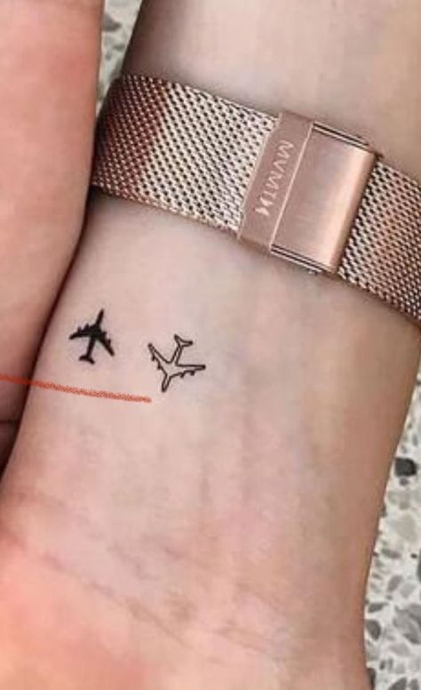 The 90 Most Popular Symbols For Travel Tattoos | Unique & Cute Travel Tattoo Ideas Small Travel Tattoos, Tattoo Ideas Travel, Watercolor Bike, Tattoos For Women Unique, Travel Tattoo Ideas, Moon Globe, Adventure Tattoo, Plane Tattoo, Heart Watercolor