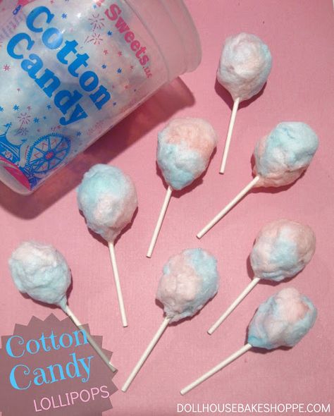 Mini Cotton Candy, Lila Party, Cotton Candy Party, Candy Lollipops, Shopkins Party, Carnival Food, Circus Birthday Party, Candy Pop, Candyland Party