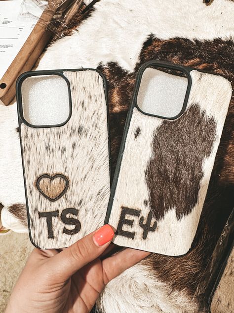 Shockproof phone case, hides vary! To brand this item, use the "custom text" box shown below and be as descriptive as possible what you want! You can see all the brand shapes when you click the "want to brand your item?" bar at the top of the page! please allow approx 3-4 weeks for the cases to arrive Cowhide Phone Case, Western Phone Cases, Brand Shapes, Country Phone Cases, Cute Uggs, Marvel Jewelry, Laser Crafts, Retro Phone Case, Western Clothes