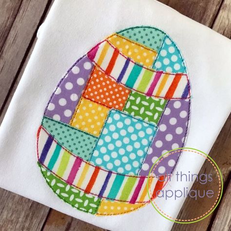 Easter Egg Pottery, Easter Patchwork, Applique Shapes, Patchwork Applique, Easter Pottery, Easter Applique, Spring Sewing, Quilted Placemats, Bean Stitch