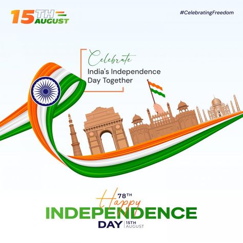 78th Indian Independence Day 15th August Social Media Post, Poster, Banner, Web Banner , Print Design Indian Independence, Indian Independence Day, 15th August, Banner Web, India Independence, Poster Banner, Graphic Design Resources, Happy Independence, Happy Independence Day