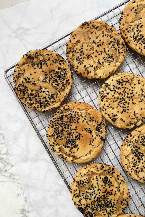 Sesame Cookie, Cinnamon Sugar Toast, Sarah Kieffer, Holiday Cookie Gift, Sesame Cookies, Toasted Sesame Oil, Brown Sugar Cookies, Cracker Cookies, Baking Projects