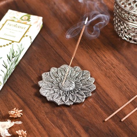 Ready to be whisked away to a relaxing haven with every swirl of smoke? ✨🙂‍↔ We hope you are! Cause our new incense holders just dropped, and we know you’ll be obsessed. 🤭😍🫶🏻 Products included: 1. Leaf Incense Holder With Organic Lavender Incense Sticks 2. Long Leaf Incense Holder With Mogra Incense Sticks 3. Floral Metal Incense Holder With Jasmine Incense Sticks Gift Box 4. Floral Mandala Incense Holder With Jasmine Incense Sticks 5. Mandala Incense Holder With Lavender Incense Sticks 6... Vanilla Incense, Jasmine Incense, Lavender Incense, Floral Mandala, Incense Holders, Incense Sticks, Incense Holder, Incense, Diy Home Decor