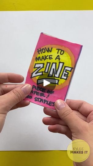 1.3M views · 24K reactions | How to Make a Zine: a blank book made out of one piece of paper with no staples! Great for all the artists, illustrators, and writers out there 📚 #craftymom #diybook #diysketchbook #zine #zine #zinemaking #drawingforkids #kidscrafts #kyleemakesit | Kylee Makes It | Kylee Makes It · Original audio How To Make Zines, How To Make A Booklet, How To Make A Zine Book, Zine Design Ideas, Zines Ideas, Fanzine Ideas, Zine Book, Zine Ideas, Art Zine