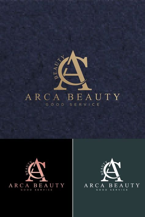 Ac Monogram, Beauty Salon Logo Design, Typography Monogram, Logo Design Monogram, Luxury Brand Logo, Branding Wedding, Salon Logo Design, Logo Beauty, Beauty Salon Logo