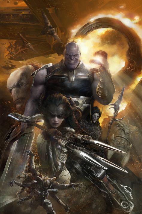 Avengers: Infinity War! (Promo Art), Alexander Lozano on ArtStation at https://www.artstation.com/artwork/oDLJz Proxima Midnight, Film Marvel, Univers Marvel, Black Order, New Avengers, Marvel Posters, Uncanny X-men, Avengers Infinity, Ms Marvel