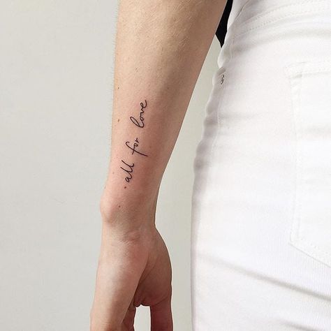 Wrist Tattoos Words, Love Quote Tattoos, Empowering Tattoos, Happiness Tattoo, Soul Tattoo, Cool Wrist Tattoos, Wrist Tattoos For Guys, Tattoos For Lovers, Love Tattoo