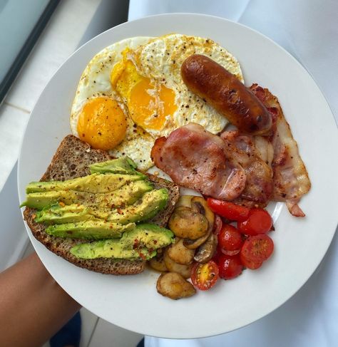 Breakfast Meal Aesthetic, Food Aestethic Breakfast, Heathly Breakfast Aesthetic, American Breakfast Aesthetic, Health Aesthetic Food Breakfast, Cooking Soul Food, Healthy Food Menu, Healthy Food Inspiration, Healthy Food Dishes