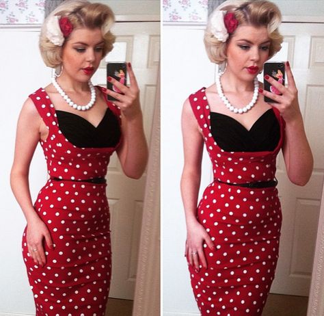 https://instagram.com/p/ywbqWrLrr9/?taken-by=rachelfrancesx Lindy Bop's "Vanessa" Lindy Bop, Modern Vintage, Halter Dress, Pin Up, My Style, Clothes, Instagram