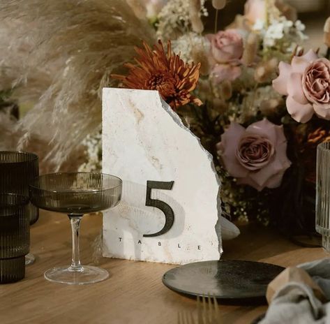 Stone Table Number, Friendsgiving Inspiration, Table Number Sign, Bali Decor, Wood Table Numbers, Stone Sign, Acrylic Table Number, Wedding Numbers, 70th Birthday Parties