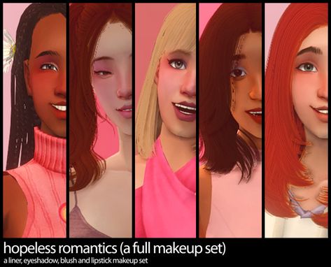 Sims 2 Makeup, Sims 2 Cc, Romantic Makeup, Makeup Cc, Makeup Tumblr, Sims Games, The Sims 2, Sims4 Clothes, Sims 1