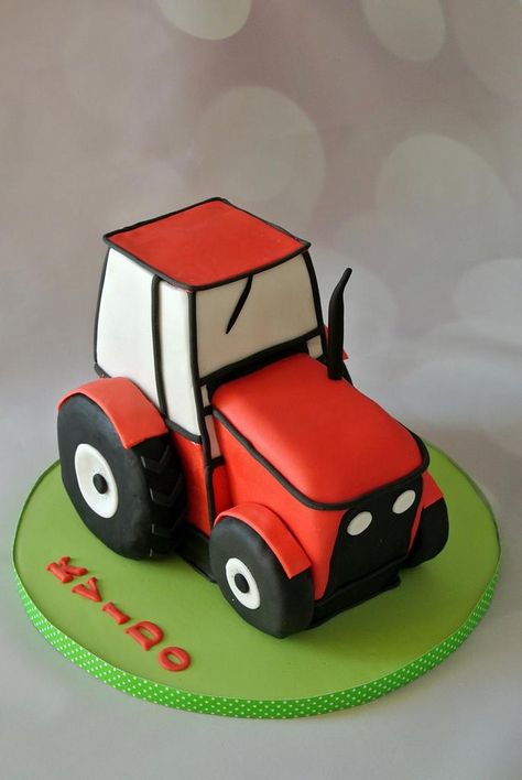 Red Tractor Birthday, Birthday Cake Boys, Tractor Birthday Cakes, Tractor Cake, Cake Templates, 4th Birthday Cakes, Farm Cake, 3rd Birthday Cakes, Cupcake Birthday Cake