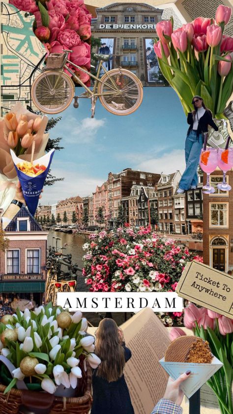 Amsterdam Collage Wallpaper, Netherlands Wallpaper Iphone, Travel Manifestation Wallpaper, Netherlands Aesthetic Wallpaper, Amsterdam Aesthetic Wallpaper, Amsterdam Netherlands Aesthetic, Manifestation Wallpaper Aesthetic, Europe Aesthetic Wallpaper, Erasmus Aesthetic