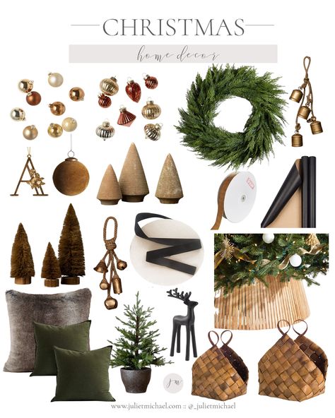 Rustic Luxe Christmas, Neutral Natural Christmas Tree, Rust And Black Christmas Decor, Neutral And Green Christmas Tree, Christmas Decorations 2022/2023, Modern Cozy Christmas Decor, Masculine Holiday Decor, Rustic Modern Christmas Tree, Cozy Chic Christmas Decor