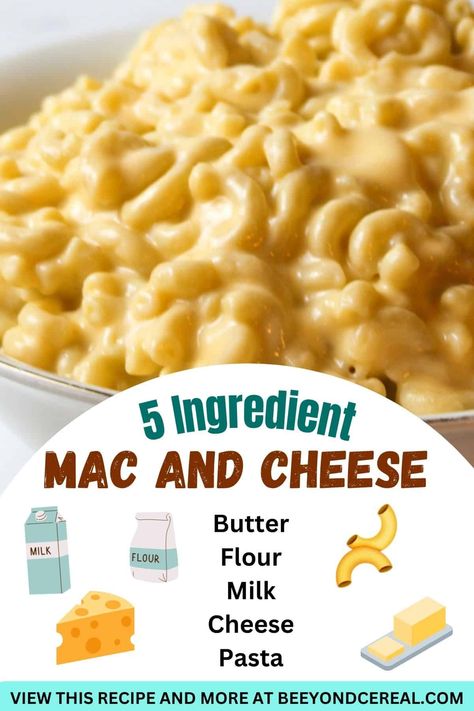 Easy Yummy Mac And Cheese, Diy Easy Mac And Cheese, One Dish Mac And Cheese, Easy Quick Mac And Cheese Recipe, Quick Mac N Cheese Recipe, Mac And Cheese With Shredded Cheese, Mac And Cheese Recipe No Cream, Mac And Cheese Recipe Without Heavy Cream, Mac N Cheese Without Heavy Cream