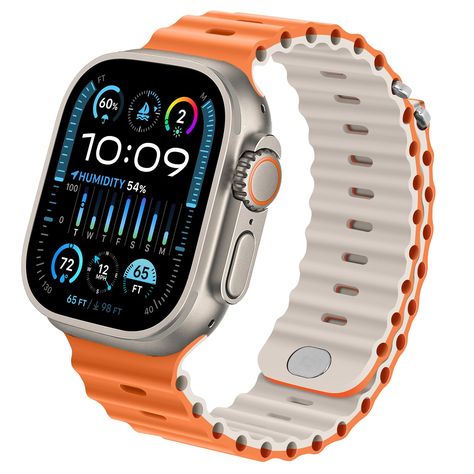 PRICES MAY VARY. 【Compatible with iWatch 49mm/45mm/44mm/42mm】Anlinser smartwatch bands are compatible with Apple Watch Ultra 2 49mm/Ultra 49mm and Apple Watch series 9/series 8/series 7 (45mm), SE 2022/SE 2020/series 6 series 5/series 4 (44mm), series 3/series 2/series 1 (42mm), all models. Fit 6.0"-9.8" (153mm - 250mm) wrist, specially designed for women and men. 【Upgrade Double Buckle】Anlinser silicone sport straps with dual stainless steel metal safety buckles, which can lock your watch more Apple Watch Ultra, Watch Ultra, Wearable Technology, Apple Watch Band, Luxury Store, Series 3, Apple Watch Series, Steel Metal, Bright Orange