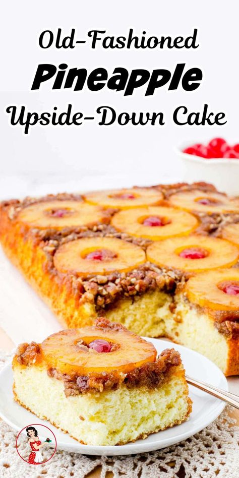 Homemade Pineapple Upside Down Cake recipe is made from scratch. It's moist and delicious with plenty of pineapple flavor in every bite. Just like grandma made! Homemade Upside Down Pineapple Cake Recipes, The Best Pineapple Upside Down Cake, Homemade Pineapple Upside Down Cake From Scratch, Pinnaple Upside Down Cake Recipes, Pineapple Upside Down Cake Recipe 9x13, Pineapple Upside Down Cake Recipe From Scratch, Pineapple Upside Down Cake Recipe Easy, Easy Upside Down Pineapple Cake, Moist Pineapple Upside Down Cake