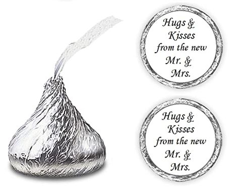 Chocolate Drops, Kiss Wedding, Hershey Kiss Stickers, Small Backyard Wedding, Chocolate Labels, Wedding Kiss, Engagement Party Decorations, Wedding Guest Book Alternatives, Welcome Bags