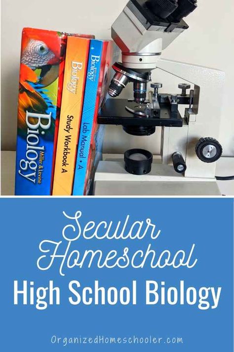 Secular High School Biology Curriculum Secular Homeschool High School, Biology Labs High School, Highschool Biology, Biology Homeschool, Highschool Science, Secular Homeschool Curriculum, Homeschool Highschool, Homeschool High School Curriculum, High School Credits